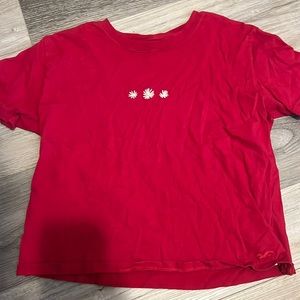 Hollister Red Flower Shirt, size small